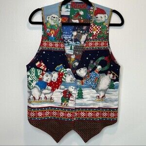 Ugly Christmas Vest Tacky Polar Bears Tacky Vest